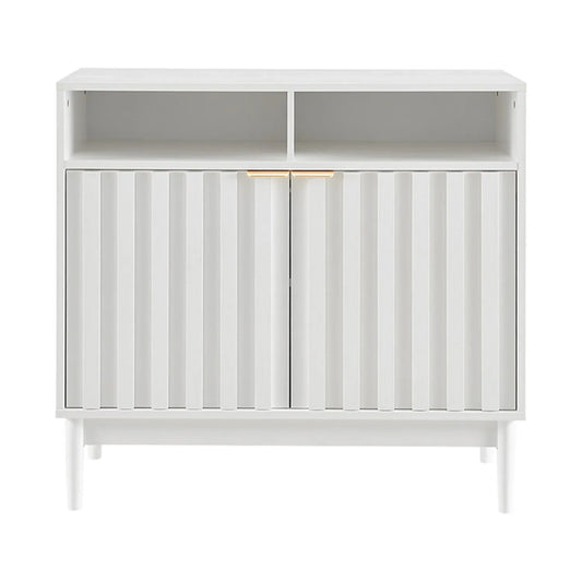 Sarantino Eleni 2-Door Sideboard Buffet Hallway Cabinet Storage Console Cupboard in White