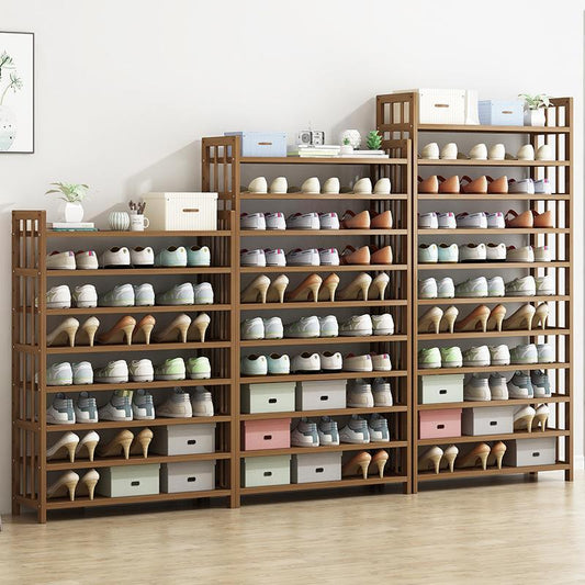6 Tier Tower Bamboo Wooden Shoe Rack Corner Shelf Stand Storage Organizer - Mekamart Australia