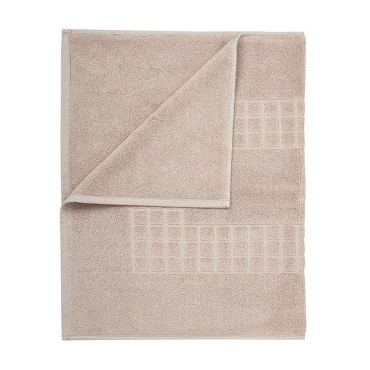 Microfiber Soft Non Slip Bath Mat Check Design (Taupe) - Mekamart Australia