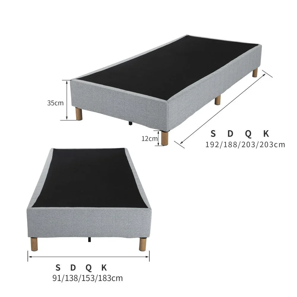 Metal Bedframe Mattress Foundation (Dark Grey) – Double - Mekamart Australia