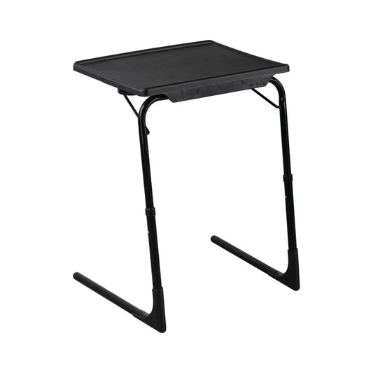 Foldable Table Adjustable Tray Laptop Desk with Removable Cup Holder-Black - Mekamart Australia