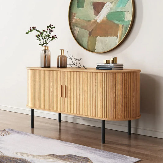 Ripple Sideboard with Sliding Doors — Earthy Elegance Redefined - Mekamart Australia