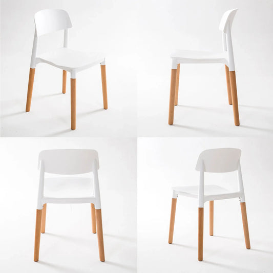 2X Retro Belloch Stackable Dining Cafe Chair WHITE - Mekamart Australia