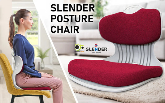 Slender Chair Posture Correction Seat Floor Lounge Padded Stackable RED - Mekamart Australia