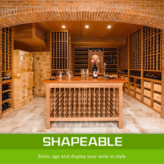 Timber Wine Rack Storage Cellar Organiser 72 Bottle - Mekamart Australia