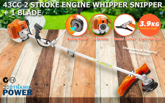 Garden Whipper Snipper Brush Cutter 43cc + 1 Blade - Mekamart Australia
