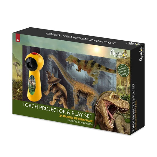 Dinosaur Projector and 3 Toy Figures Play Set - Kids STEM Learning Set - Mekamart Australia