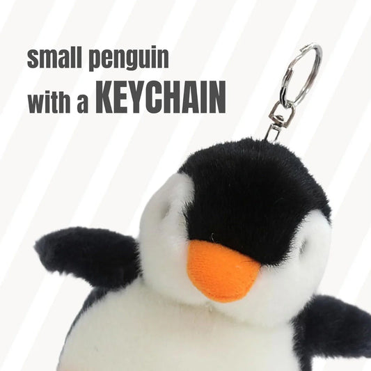 2X Plush Penguin Keychain Or Doll With Sound Activation GREY - Mekamart Australia