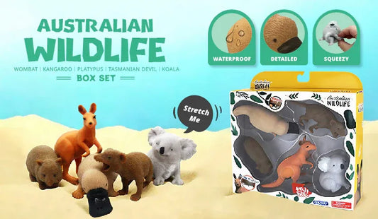 Stretchy Squishy Australian Wildlife Gift Set - Sensory Stimulation Animal Toys - Mekamart Australia