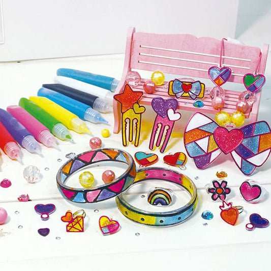 Colorato Trendy Jewellery Glass Art Deco - DIY Craft Kit for Kids Painting Set - Mekamart Australia