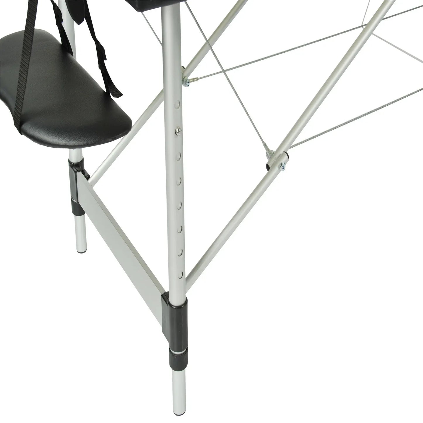 YES4HOMES Black 3 Fold Portable Aluminium Massage Table Massage Bed Beauty Therapy - Mekamart Australia