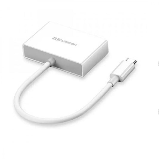 UGREEN 30843 Type-C to HDMI VGA Converter White - Mekamart Australia