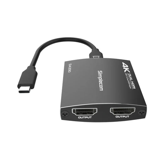 Simplecom DA330 USB-C to Dual HDMI MST Adapter 4K@60Hz with PD and Audio Out - Mekamart Australia