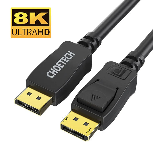 CHOETECH XDD01 DP to DP Cable 2M 8K 60Hz - Mekamart Australia