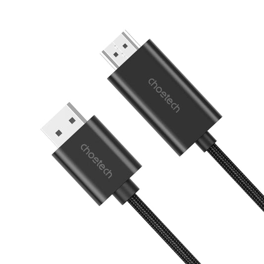 CHOETECH XDH01 4K 60Hz DisplayPort Male to HDMI Male Braided Cable 2M - Mekamart Australia