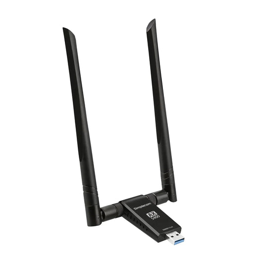 Simplecom NW811v3 AX5400 Tri-Band WiFi 6E USB Adapter with 2x 5dBi High Gain Antennas - Mekamart Australia