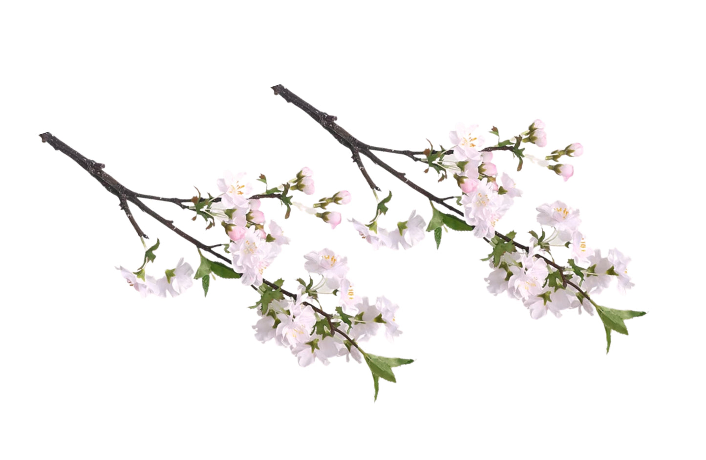 Artificial Single Stem Cherry Blossom 49cm - Soft Pink - Set of 2 Bunch