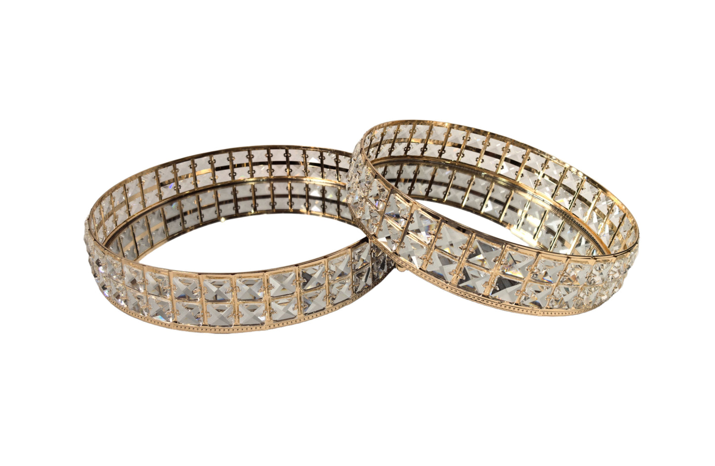 Katie Tray - Round - Set of 2 - Gold