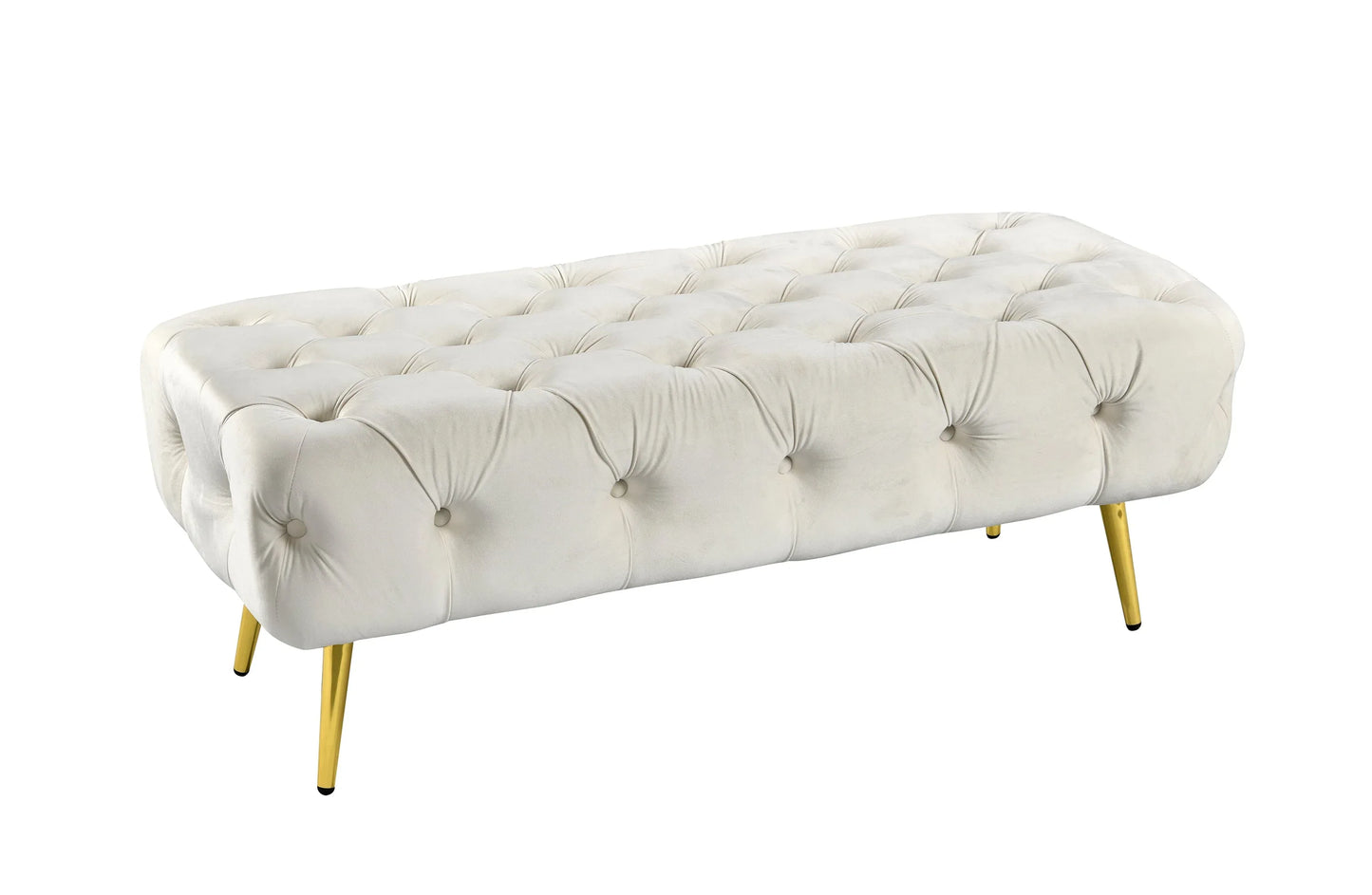 Shirley Ottoman Beige Velvet - Mekamart Australia