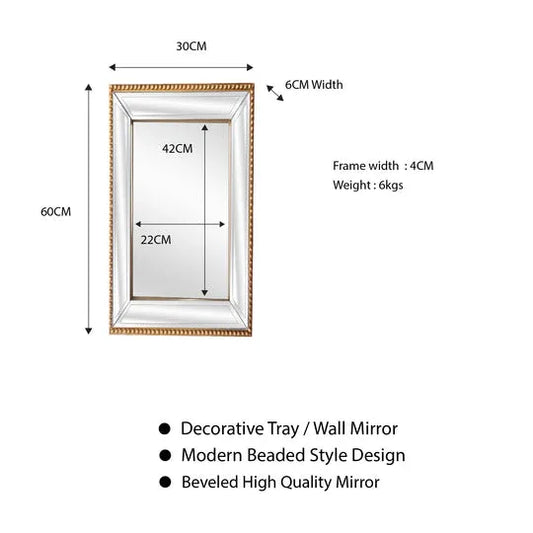 Beaded Tray - Gold Medium - Mekamart Australia