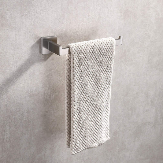 Square Hand Towel Holder Ring Wall Mounted Modern Towel Bar Bathroom Kitchen - Mekamart Australia
