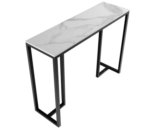 Interior Ave - Stone Marble Console - Marble & Black - Mekamart Australia