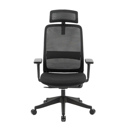 Carlie High Back Molded Foam Seat Ergonomic Office Chair In Black - Mekamart Australia