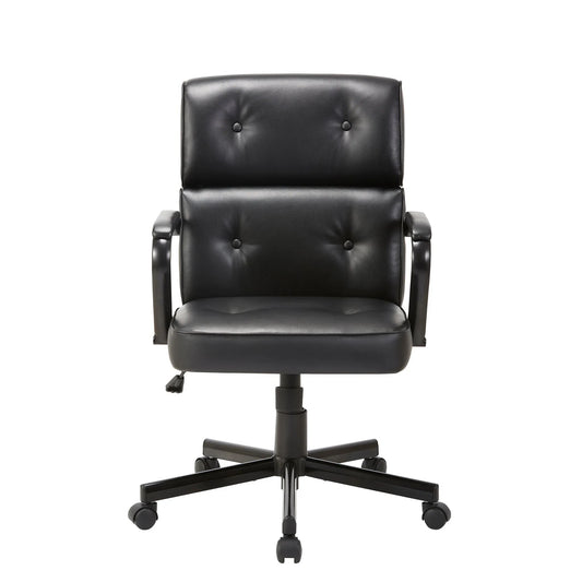 Beverly Home Office Chair In Black PU - Mekamart Australia