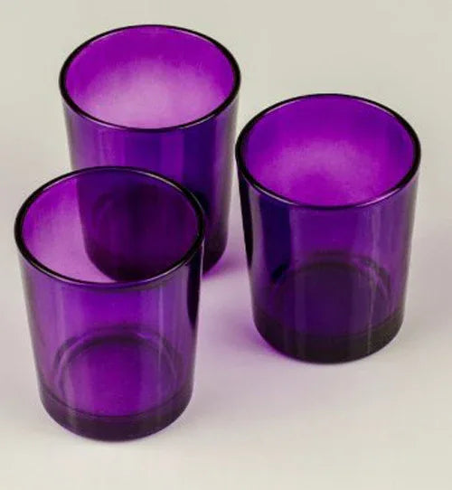 40 Pack Purple Glass Votive Tealight Candle Holders House Party Centerpiece Xmas Wedding Decor Glass Candlestick Party Decorations Bridal Valentines Event - Mekamart Australia