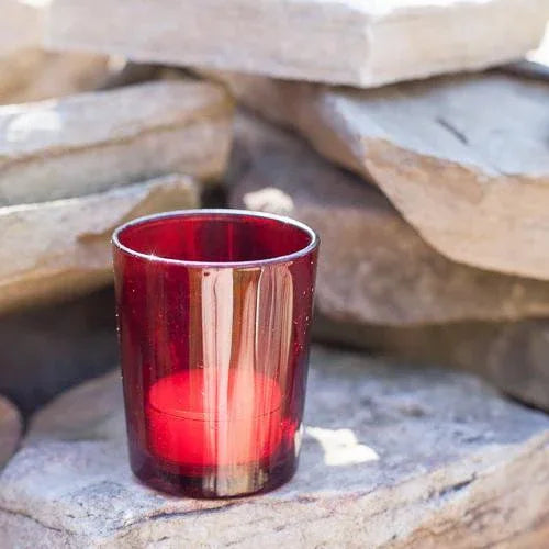 40 Pack Red Glass Votive Tealight Candle Holders House Party Centerpiece Xmas Wedding Decor Glass Candlestick Party Decorations Bridal Valentines Event - Mekamart Australia