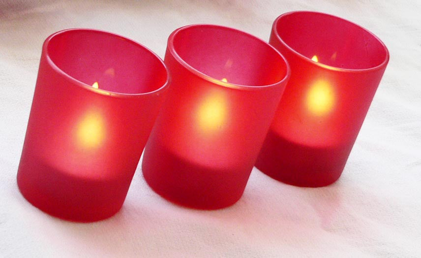 10 Pack Red Frosted Glass Votive Tealight Candle Holders Valentines Day Xmas Wedding Decor Glass Candlestick Party Decorations Bridal Baby Shower Event