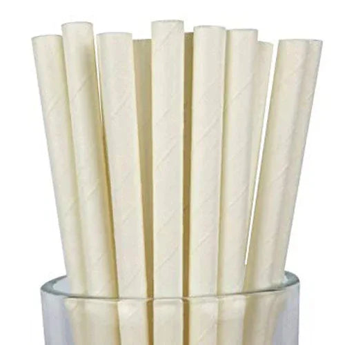 200 Pack White Drinking Straws Biodegradable Eco Paper Birthday Party Event Bistro Bar Cafe Take Away - Mekamart Australia