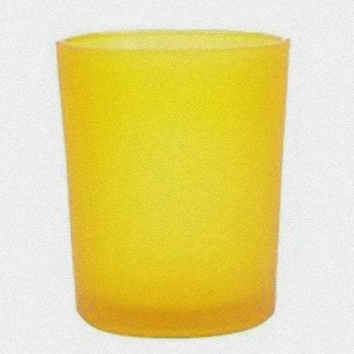 10 Pack Yellow Frosted Glass Votive Candle Holders Table Centreoieces Xmas Wedding Anniversary Event Recption Party Function or Home Decor
