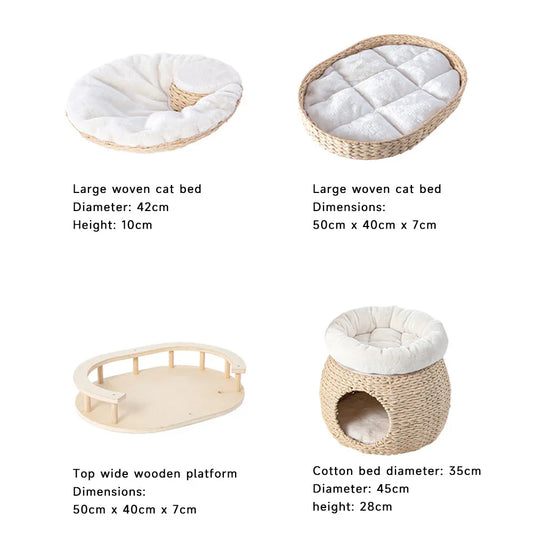 HONEYPOTCAT Cosy Woven Cat Perch - 141.5cm - Mekamart Australia