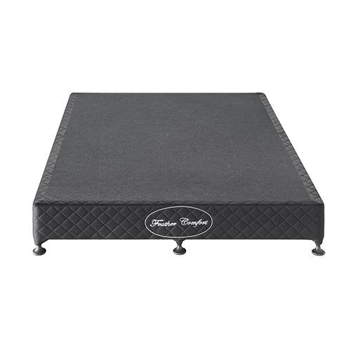 Mattress Base Ensemble King Size Solid Wooden Slat in Black with Removable Cover - Mekamart Australia