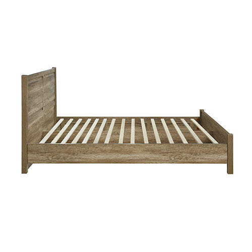 Double Size Bed Frame Natural Wood like MDF in Oak Colour - Mekamart Australia