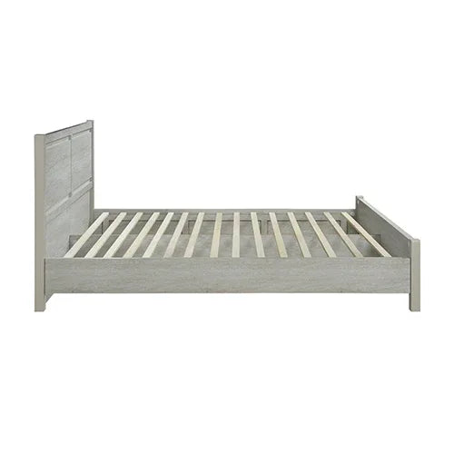 Queen Size Bed Frame Natural Wood like MDF in Oak Colour - Mekamart Australia