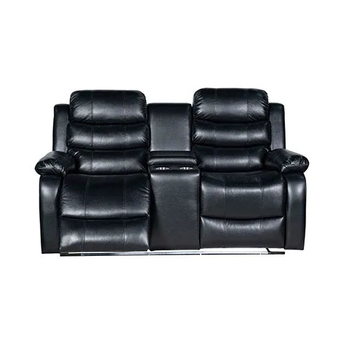 Chelsea 2R Seater Finest Leatherette Recliner Feature Console LED Light Ultra Cushioned - Mekamart Australia