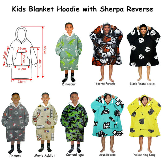 Blanket Hoodie with Sherpa Reverse Green Camouflage - Mekamart Australia