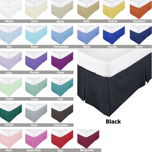 ASSUN Box Pleated Valance Ecru KING SINGLE - Mekamart Australia