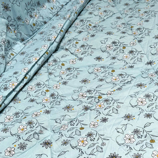 Hotel Living 3 Pce Light Weight Comforter Set Queen/King Corbett Floral Blue - Mekamart Australia