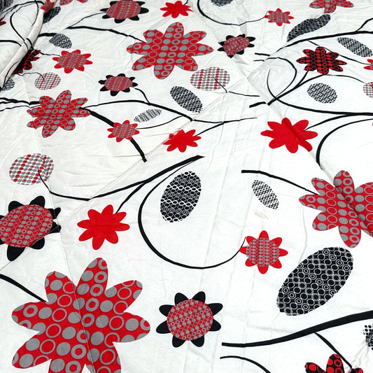 Hotel Living 3 Pce Light Weight Comforter Set Queen/King Corbett Floral Circles - Mekamart Australia