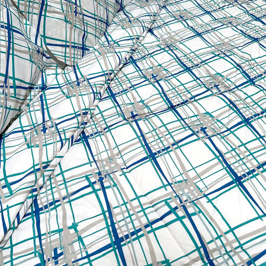 Hotel Living 3 Pce Light Weight Comforter Set Queen/King Oscar Crisscross - Mekamart Australia