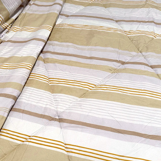 Hotel Living 3 Pce Light Weight Comforter Set Queen/King Oscar Stripes - Mekamart Australia