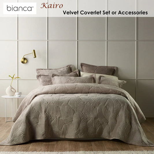 Bianca Kairo Taupe Coverlet Set Queen/King - Mekamart Australia