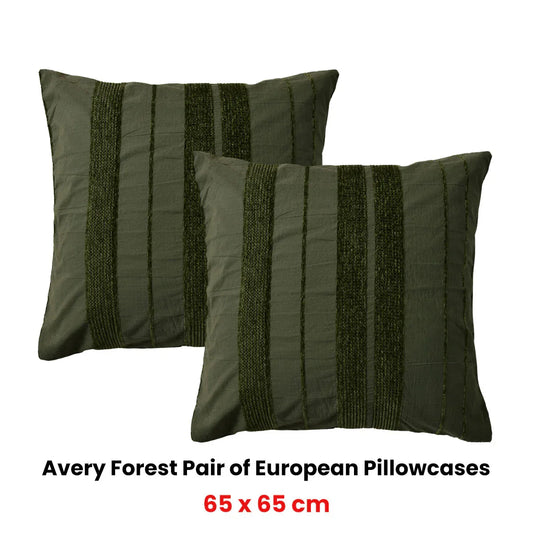 Bianca Pair of Avery Forest European Pillowcases 65 x 65cm - Mekamart Australia