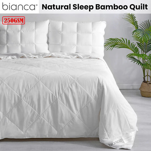Bianca 250GSM Natural Sleep Bamboo Summer Quilt King - Mekamart Australia