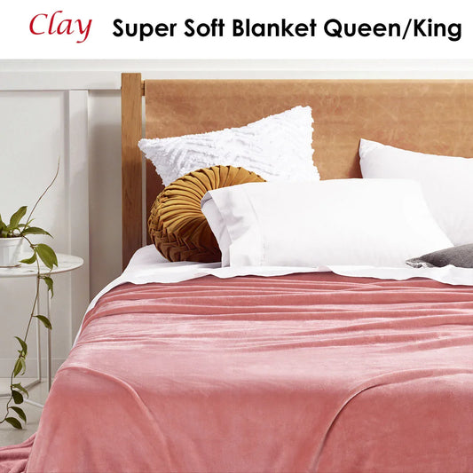 Accessorize Clay Super Soft Blanket Queen/King - Mekamart Australia
