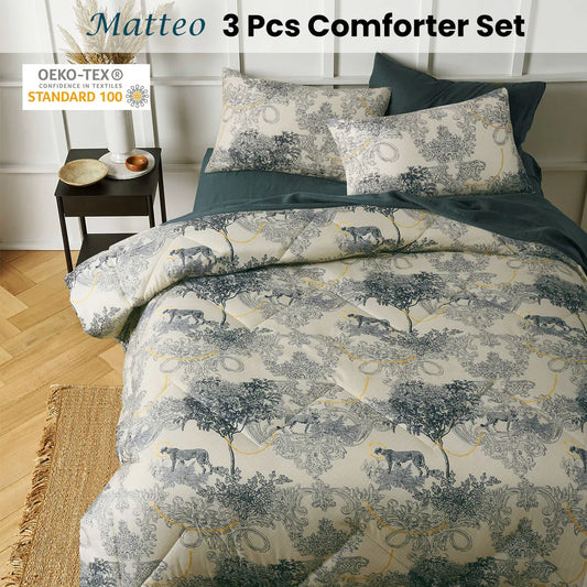 Big Sleep 3 Piece Matteo Comforter Set King - Mekamart Australia