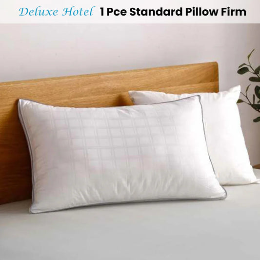 Accessorize Deluxe Hotel Standard Pillow Firm 45 x 70 cm - Mekamart Australia